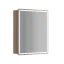 Зеркальный шкаф для ванной комнаты SANCOS Блик (Mirror) 70x15x75 с LED подсветкой, цвет Дуб галифакс натуральный, с розеткойарт. MI70EG