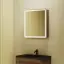 Зеркальный шкаф для ванной комнаты SANCOS Блик (Mirror) 70x15x75 с LED подсветкой, цвет Дуб чарльстон, с розеткой, арт. MI70ECH