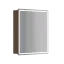 Зеркальный шкаф для ванной комнаты SANCOS Блик (Mirror) 70x15x75 с LED подсветкой, цвет Дуб чарльстон, с розеткой, арт. MI70ECH