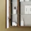 Зеркальный шкаф для ванной комнаты SANCOS Блик (Mirror) 70x15x75 с LED подсветкой, цвет Дуб чарльстон, с розеткой, арт. MI70ECH