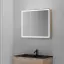 Зеркальный шкаф для ванной комнаты SANCOS Блик (Mirror) 90x15x75 с LED подсветкой, цвет Дуб галифакс натуральный, арт. MI90EG