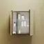 Зеркальный шкаф для ванной комнаты SANCOS Блик (Mirror) 70x15x75 с LED подсветкой, цвет Дуб чарльстон, с розеткой, арт. MI70ECH