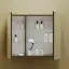 Зеркальный шкаф для ванной комнаты SANCOS Блик (Mirror) 90x15x75 с LED подсветкой, цвет Дуб чарльстон, арт. MI90ECH