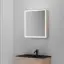 Зеркальный шкаф для ванной комнаты SANCOS Блик (Mirror) 70x15x75 с LED подсветкой, цвет Дуб галифакс натуральный, с розеткойарт. MI70EG