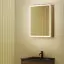Зеркальный шкаф для ванной комнаты SANCOS Блик (Mirror) 60x15x75 с LED подсветкой, цвет Дуб чарльстон, арт. MI60ECH