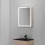 Зеркальный шкаф для ванной комнаты SANCOS Блик (Mirror) 60x15x75 с LED подсветкой, цвет Дуб галифакс натуральный, арт. MI60EG