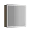 Зеркальный шкаф для ванной комнаты SANCOS Блик (Mirror) 90x15x75 с LED подсветкой, цвет Дуб чарльстон, арт. MI90ECH