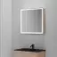 Зеркальный шкаф для ванной комнаты SANCOS Блик (Mirror) 80x15x75 с LED подсветкой, цвет Дуб галифакс натуральный, арт. MI80EG