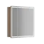 Зеркальный шкаф для ванной комнаты SANCOS Блик (Mirror) 80x15x75 с LED подсветкой, цвет Дуб галифакс натуральный, арт. MI80EG