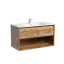 Тумба подвесная SANCOS Натура 1.0 (Nature 1.0) 90x45x50 c одним ящиком оснащенным доводчиками скрытого монтажа и открытой нишей, Дуб чарльстон, арт.MR1.090ECH