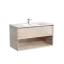 Тумба подвесная SANCOS Натура 1.0 (Nature 1.0) 90x45x50 c одним ящиком оснащенным доводчиками скрытого монтажа и открытой нишей, Дуб галифакс натуральный, арт. MR1.090EG