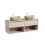 Тумба подвесная SANCOS Натура 1.0 (Nature 1.0) 70x45x50 c одним ящиком оснащенным доводчиками скрытого монтажа и открытой нишей, Дуб галифакс натуральный, арт. MR1.070EG