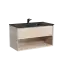 Тумба подвесная SANCOS Натура 1.0 (Nature 1.0) 90x45x50 c одним ящиком оснащенным доводчиками скрытого монтажа и открытой нишей, Дуб галифакс натуральный, арт. MR1.090EG