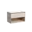 Тумба подвесная SANCOS Натура 1.0 (Nature 1.0) 80x45x50 c одним ящиком оснащенным доводчиками скрытого монтажа и открытой нишей, Дуб галифакс натуральный, арт. MR1.080EG