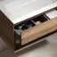 Тумба подвесная SANCOS Натура 1.0 (Nature 1.0) левая, 100x45x50, c одним ящиком оснащенным доводчиками скрытого монтажа и открытой нишей, Дуб чарльстон, арт.MR1.0100LECH