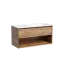 Тумба подвесная SANCOS Натура 1.0 (Nature 1.0) правая, 100x45x50, c одним ящиком оснащенным доводчиками скрытого монтажа и открытой нишей, Дуб чарльстон, арт.MR1.0100RECH