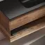 Тумба подвесная SANCOS Натура 1.0 (Nature 1.0) правая, 100x45x50, c одним ящиком оснащенным доводчиками скрытого монтажа и открытой нишей, Дуб чарльстон, арт.MR1.0100RECH