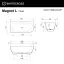 Ванна WHITECROSS Magnet 170x80 L БЕЗ ПЕРЕЛИВА (белый мат) иск. камень