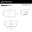 Ванна WHITECROSS Magnet 170x80 R (RAL мат) иск. камень
