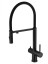 Смеситель для кухни с гибким изливом и подключением фильтра WONZON & WOGHAND, Черный матовый (WW-88458009-MB)