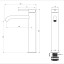 Смеситель для раковины высокий WONZON & WOGHAND STICK, Брашированное золото (WW-88239017-BG)