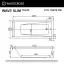 Ванна WHITECROSS Wave Slim 170x70 "NANO" (хром)
