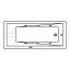 Ванна WHITECROSS Wave Slim 175x70 "LINE NANO" (хром)