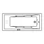 Ванна WHITECROSS Wave Slim 175x70 "SMART NANO" (золото)