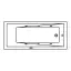 Ванна WHITECROSS Wave Slim 175x70 "SOFT" (хром)