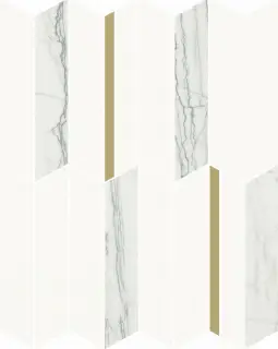 3d White Glossy Mosaico Infinity 30.7x38.7