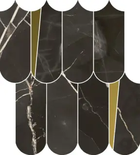 Stellaris Absolut Black Mosaico Elegant 32.5x36.1