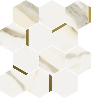 Stellaris Calacata Gold Mosaico Chic 36.8x26.9