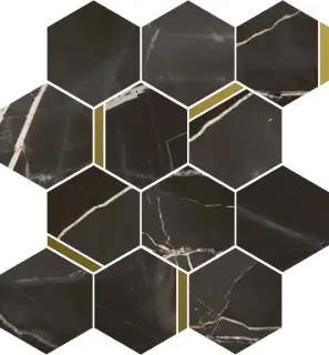Stellaris Absolut Black Mosaico Chic 36.8x26.9