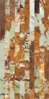 01 Matrix Tile Green Puzzel Onyx 30x60