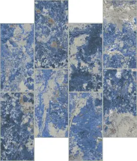 Bijoux Sodalite Bleu Glossy 6mm Muretto 7.5x15 30x30
