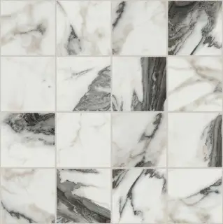Bijoux Calacatta Altissimo Blanc Glossy 6mm Mosaico 7.5x7.5 30x30