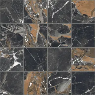 Bijoux Ombre Caravage Glossy 6mm Mosaico 7.5x7.5 30x30