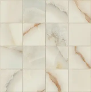 Bijoux Onyx Blanche Glo 6mm Mos 7.5x7.5 30x30