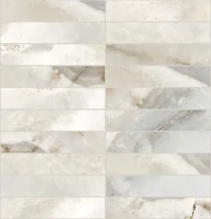 Reves De Rex Noisette Glossy Mosaico (3x15) 30x30