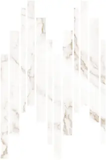 Blanc Statuario Gold Mureto Mosaic Soft 30x45