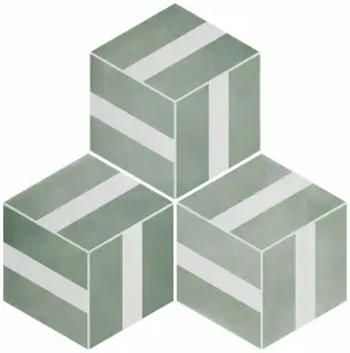 DURSTONE SIX Cementine Керамогранит Bari Aqua 23x27 глазурованный матовый