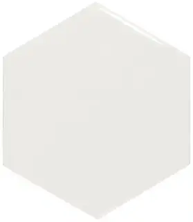 Equipe Scale Настенная керамическая плитка Hexagon White 10.7x12.4 глазурованный глянцевый