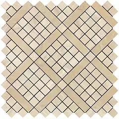 Travertino Alabastrino Diagonal Mosaic