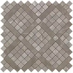 Grey Fleury Diagonal Mosaic