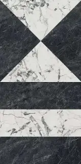Бьянко Неро белый чёрный лаппатированный |60x119,5