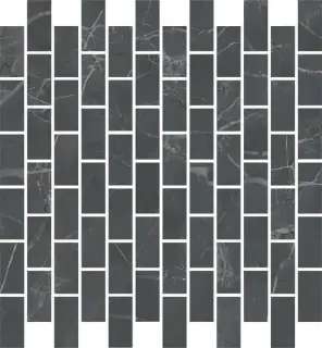 Декор Буонарроти серый темный мозаичный |32x30