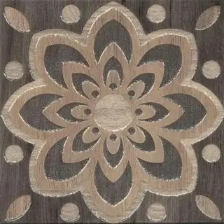 Вставка Фратте серый цветок лаппатированный |20х20