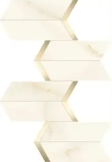 Marvel Calacatta Apuano Mosaico Chevron Lappato ZZ 19.2x46.3