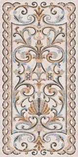 Мозаика беж декорированный лапп. обр. гр. 119,5х238,5| ZZXX