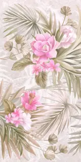 Керамическая плитка Ливорно бежевый цветы / Плитка 31.5*63 LIVORNO FIORI 2  59,07м/9шт.кор